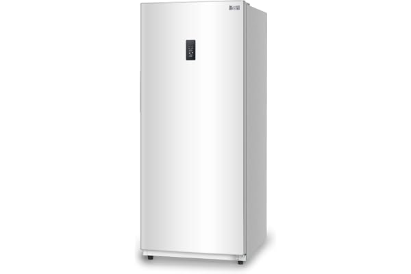 BLACK+DECKER 14 Cu. Ft. Convertible Freezer Refrigerator, Upright Freezer with Glass Shelves, ENERGY STAR rated, Frost Free, BUC1400XW, White