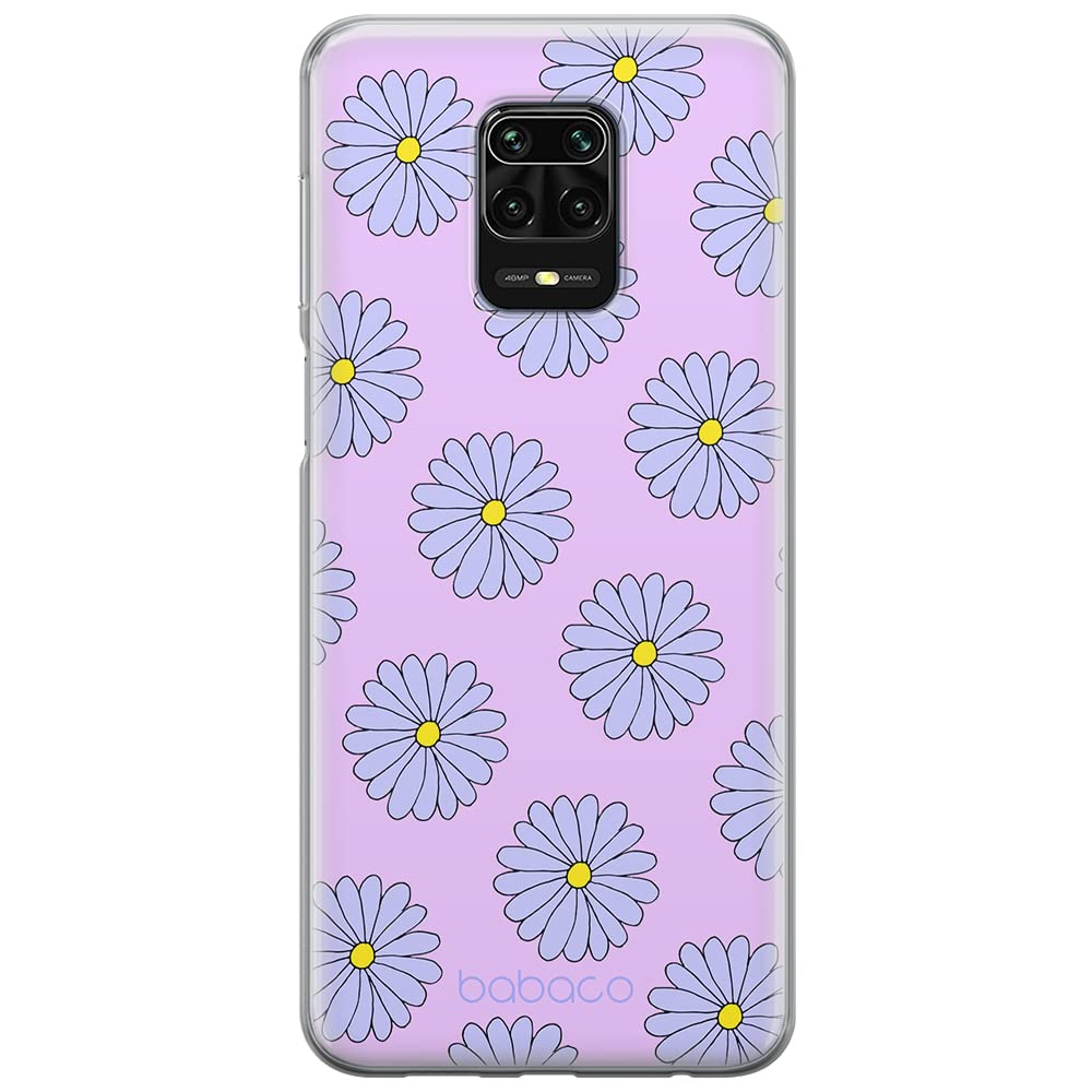 Babaco ERT GROUP mobile phone case for Xiaomi REDMI NOTE 9 PRO/ 9S original and officially Licensed pattern Flowers 021 optimally adapted to the shape of the mobile phone, case made of TPU