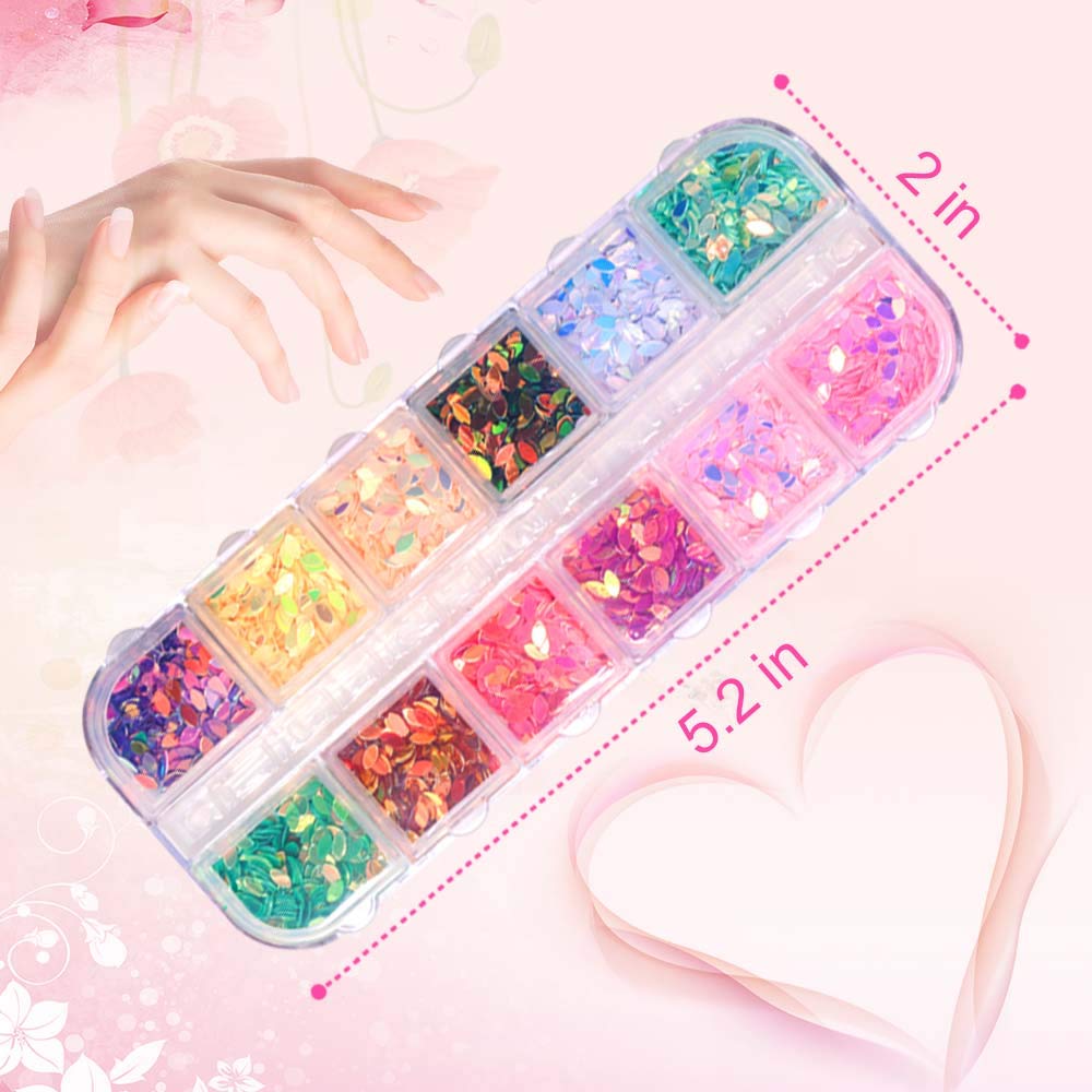 6400pcs Nail Art Rhinestones Nail Crystal Gems Nail Diamonds, Gold Silver Nail Art Studs Colorful Nail Sequins & Rhinestones for Nails Kit with Tweezers and Wax Pen for Nail Art Supplies Accessories: Beauty