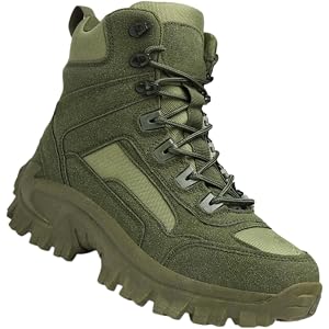 YYEBKBD Men's Waterproof Side Zipper Combat Boots Suitable for Men's Outdoor Activities Sports Shoes Orthopedic Hiking Work B