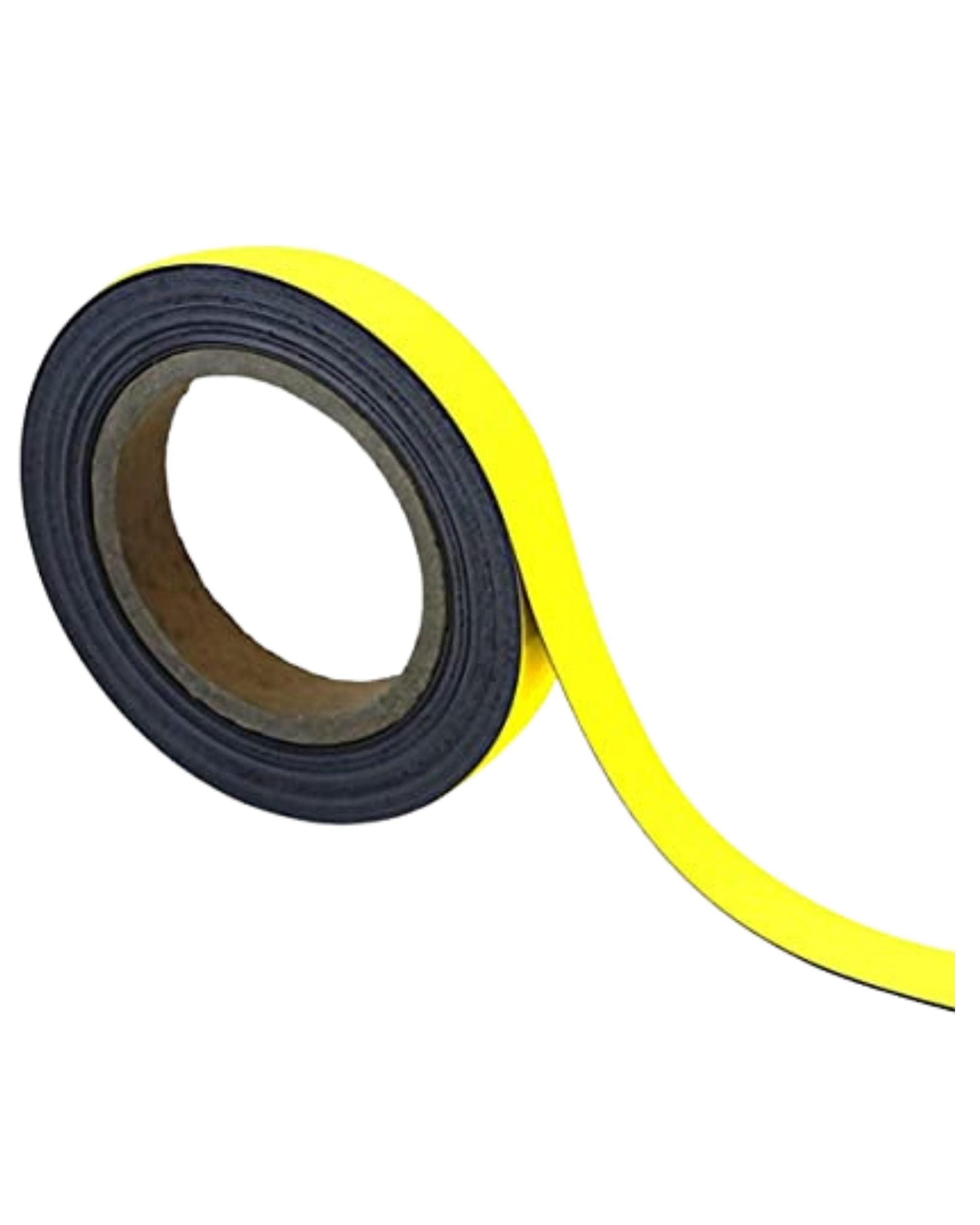 Magnetic Tape Color Yellow, Highly Visible, 30mm x 10M, Magnet Roll Strips, Strong Backing Power
