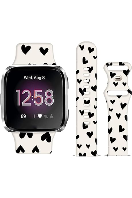 Flower Engraved Replacement Band For Fitbit Versa 4/Versa 3/Sense 2 - Dandelion Silicone Strap For Women