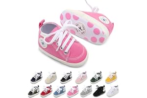 BEIDI Baby Girls Boys Shoes Soft Anti-Slip Sole Newborn First Walkers High Top Canvas Denim Unisex Infant Sneaker