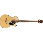 Fender CB-60SCE Acoustic Bass, with 2-Year Warranty Natural, Laurel Fingerboard