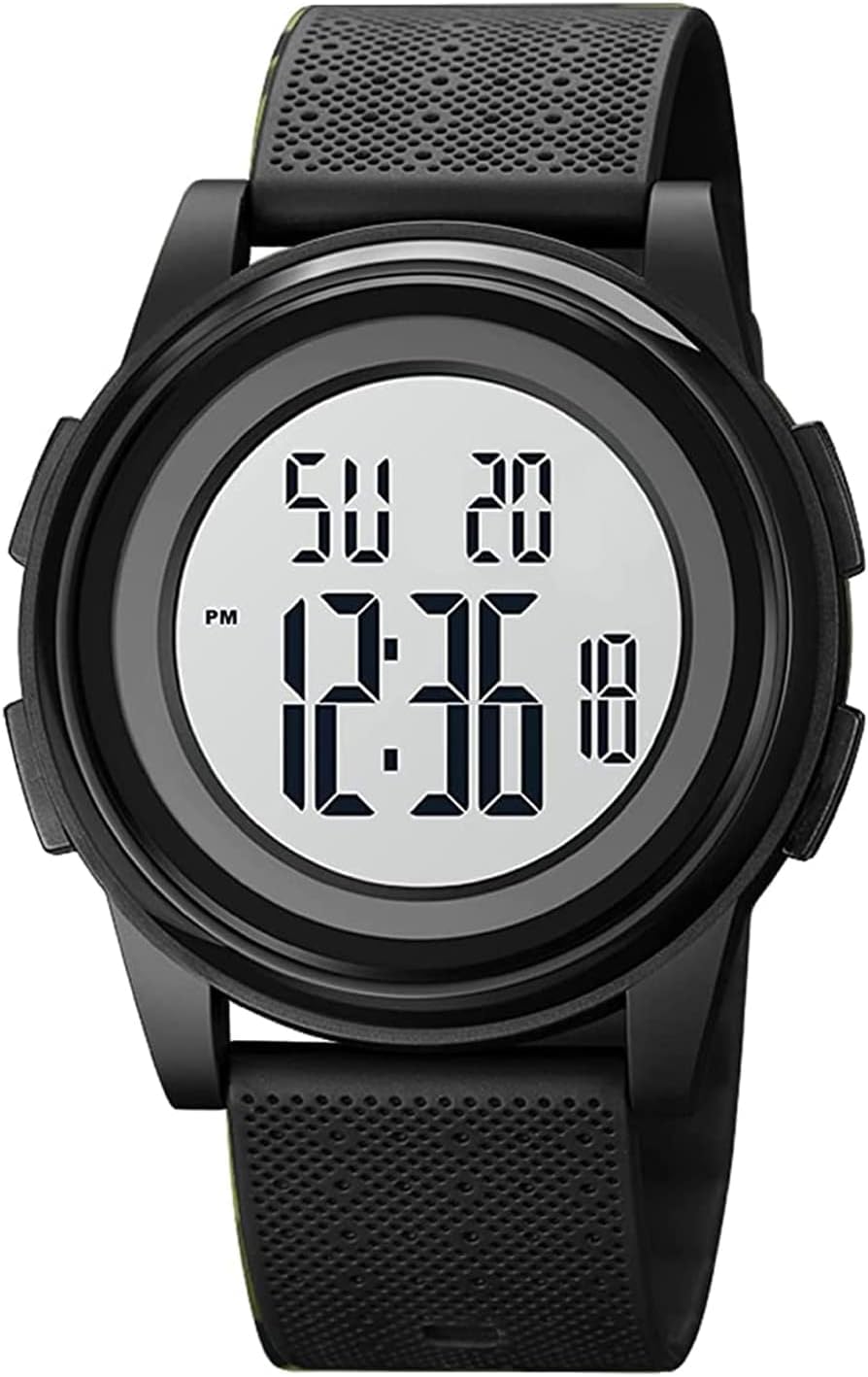 Photo 1 of OLAZONE Ultra-Thin Minimalist Sports Waterproof Digital Watches Men with Wide-Angle Display Wrist Watch for Men Women