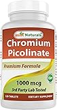 Best Naturals Chromium Picolinate 1000 mcg 120