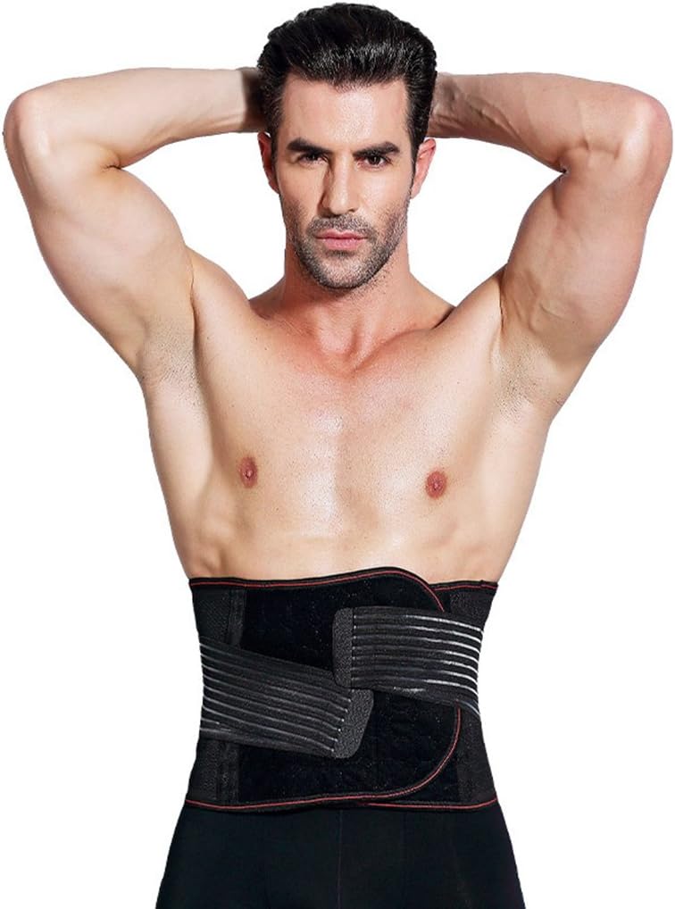 DZXZY Premium Waist Trimmer Belt, Upgraded Weight Loss Ab Belt, Stomach Fat Burner Wrap,Adjustable and Breathable Waist Trainer for Men & Women, Promotes Sweat & Weight Loss-L