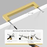 Goldenwarm 5 Pack Gold Cupboard Handles 320mm Center 332mm Overall view 8