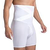 GRESTU Mens Shapewear Tummy Control Boxer Briefs Compression Shorts Slimming Body Shaper, High-Waisted, Long-Legs