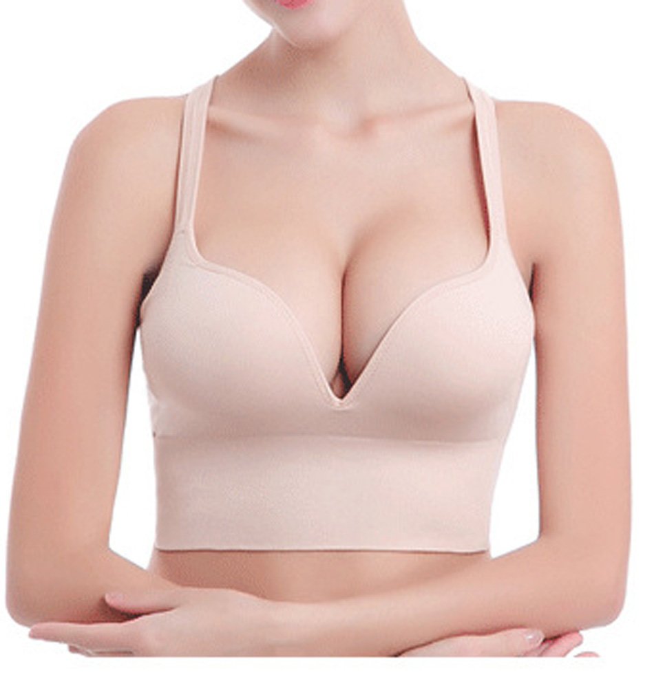 Women Seamless Wire Free Molded Cup Yoga Bra Push Up Sports Bras Activewear Bra