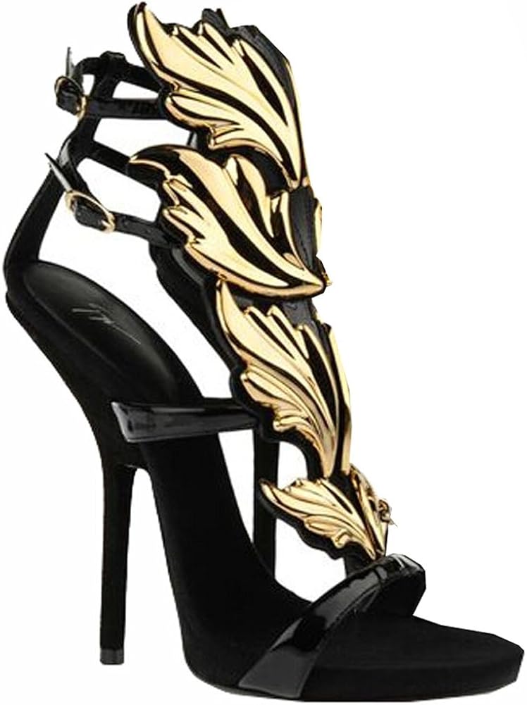 gold leaf heels