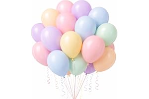 10 Inch Pastel Balloons (100 Pack) – Assorted Soft Matte Latex Party Balloons for Birthday, Baby Shower, Wedding & Event Deco
