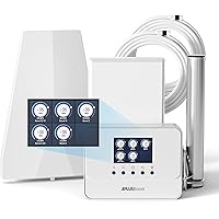 Cell Phone Booster for House up to 5,000 Sq.Ft,Smart LCD Display,4G LTE 5G Cell Phone Signal Booster for Band 4/2/25/5/12/17/