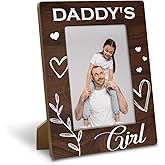 Yxadu Dad Gifts, Rustic Wood Photo Frame Gifts from Daughter, Daddy's Girl Photo Frame, 4x6 inch, Perfect Father's Day, Birthday, Christmas Gift, Farmhouse Home Decor, Display on Tabletop, Desk