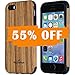 iPhone SE 2 SE2 5 5S Wood Case Suitable for Apple iPhone SE 2018 iphone 5 5S Non Slip Unique Cover Teakwood