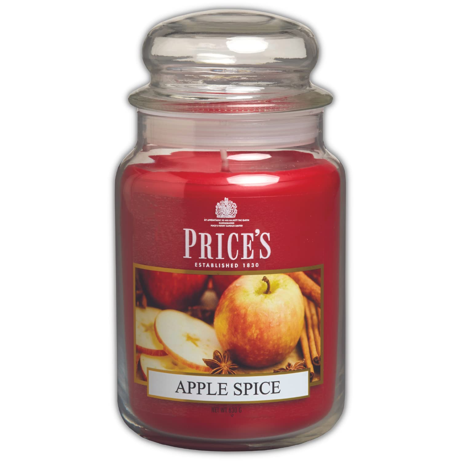 Price's - Apple Spice Large Jar Candle - Sweet, Delicious, Quality Fragrance - Long Lasting Scent - Up to 150 Hour Burn Time