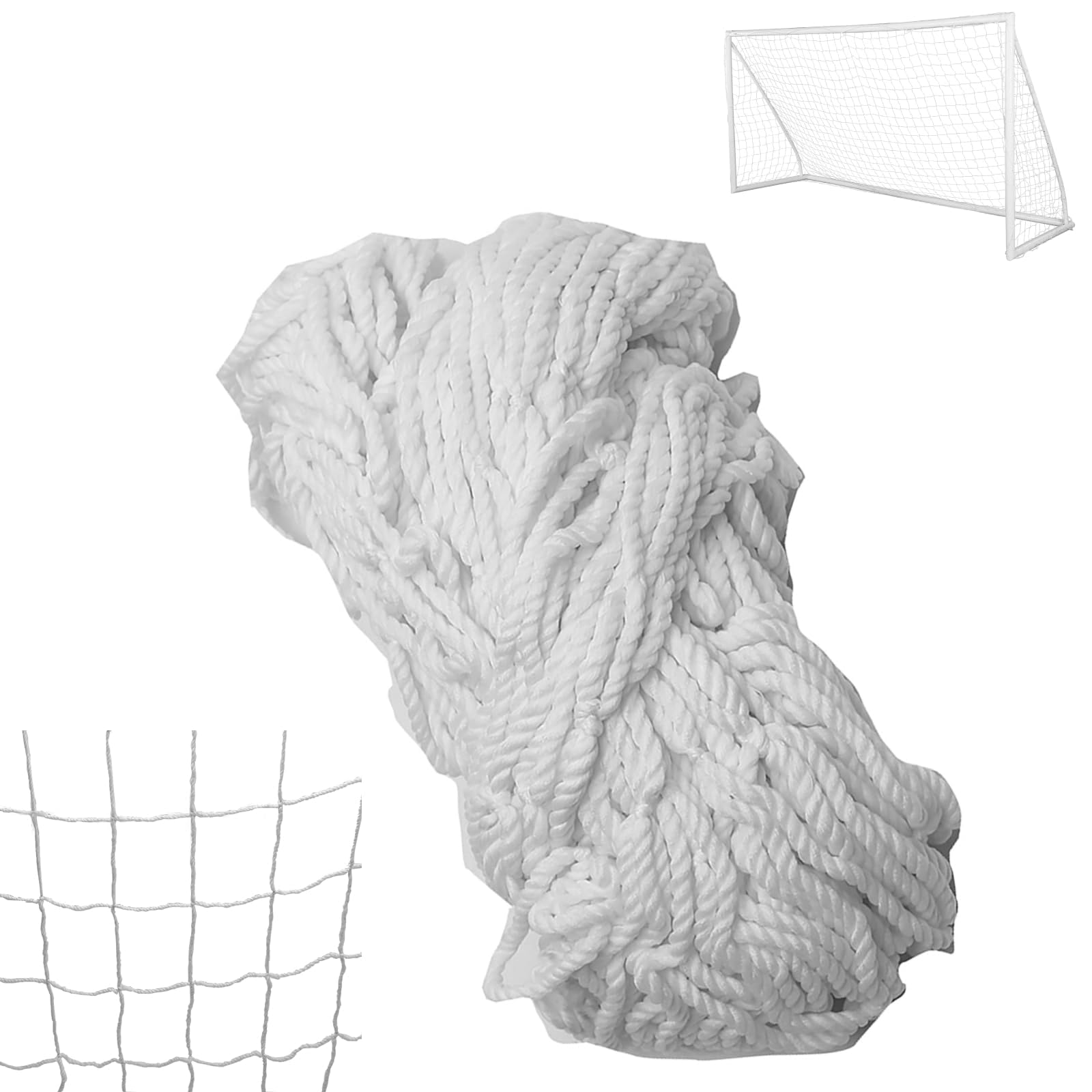 Soccer Net, Football Soccer Net Sports Replacement Soccers Goals Post Nets Full Size Football Goal Post Netting Youth Pop Up Soccers Goal Nets Replacement Netting for Training (12X6FT)