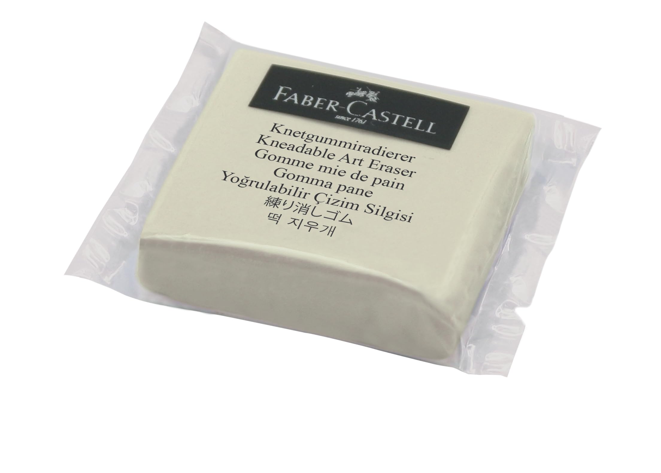 Faber-Castell Kneadable Art Eraser, White, Single, Art, Craft, Drawing, Sketching, Home, School, University, Colouring