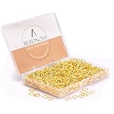 BEADNOVA 8mm Open Jump Rings Gold Jump Rings for Jewelry Making and Keychains (900Pcs)
