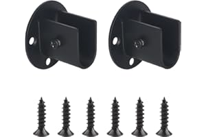 INCREWAY Flat Tube Closet Rod Supports，2PCS Wardrobe Bracket Stainless Steel Closet Rod Holders Wall Mounted Wardrobe Pipe Fl