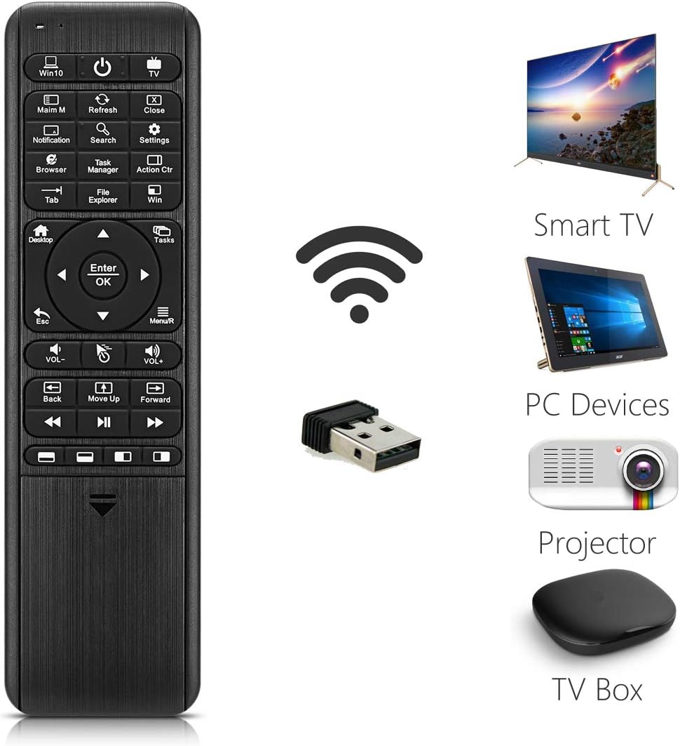 Official Pepper Jobs W10 GYRO LED Backlit Keyboard Fly Mouse QWERTY