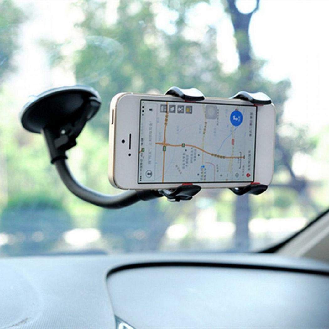 UpBeauty Generic 360 Degree Rotation Adjustable Arm Double Clip Car Cell Phone Holder Stands
