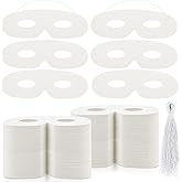 Vinsot 180 Pack Blank White Paper Masquerade Eye Masks Bulk with Elastic Ropes Pre-punched DIY Decorating Masks for Cosplay Carnival & Mardi Gras Parties, Costume Accessory, Photo Booth Props