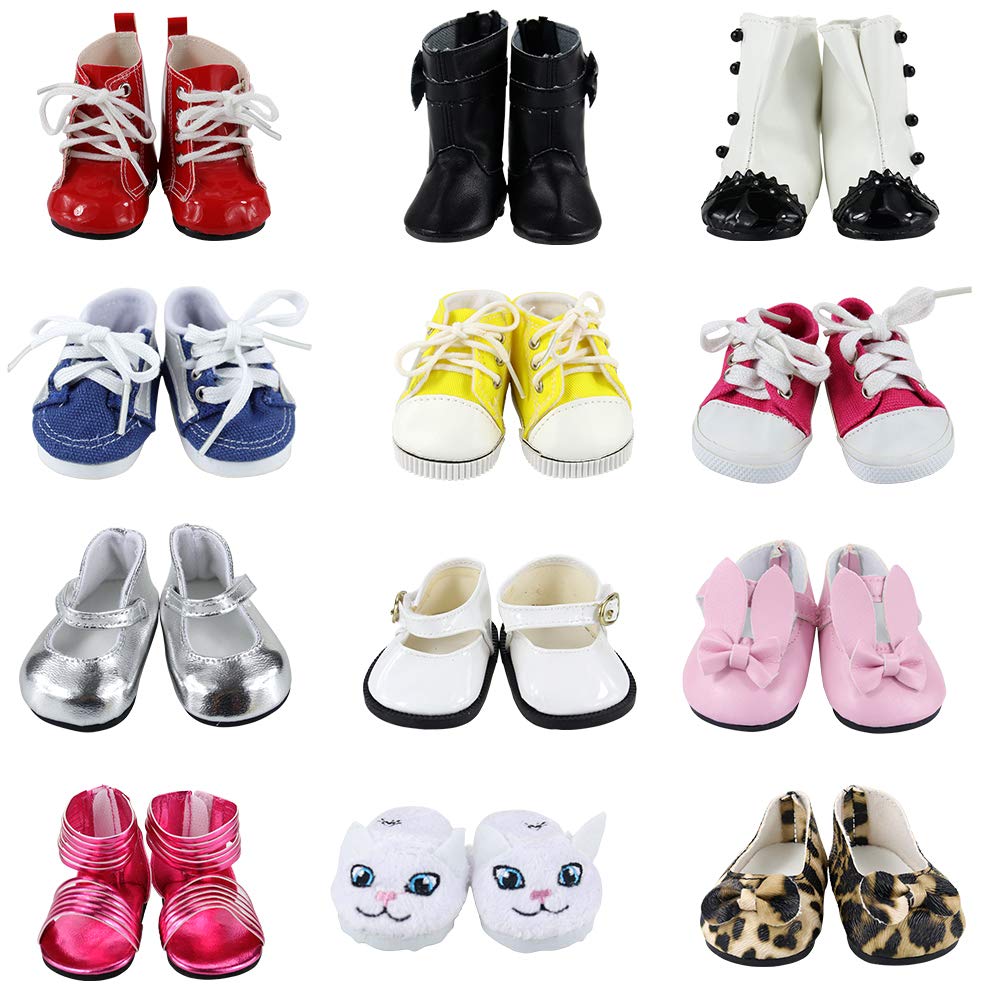 Miunana 5 Pairs Outdoor Shoes for 16 18 Inch American Girl Doll
