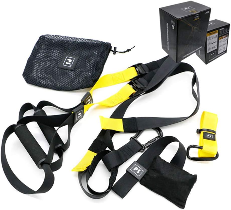 Lalaoo Resistance Training Straps Set, Workout Yoga Straps Fitness Trainer Kit for Suitable Travel and Training Indoor and Outdoor