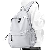 PAUBACK Blue Book Bag for School, Cute School Backpack for Teens Gilrs Boys, Casual Back Pack Rucksack for Women, Lightweight Daypack