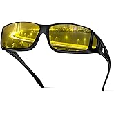 Night Driving Glasses for Men Women Fit Over Sunglasses Anti Glare Polarized HD Night Vision Glasses