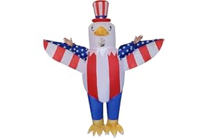 DeHasion Patriotic Inflatable Bald Eagle Costume 4th of July Eagle Blow-up Costume for Adult/Independence Day/Memorial Day/Holiday