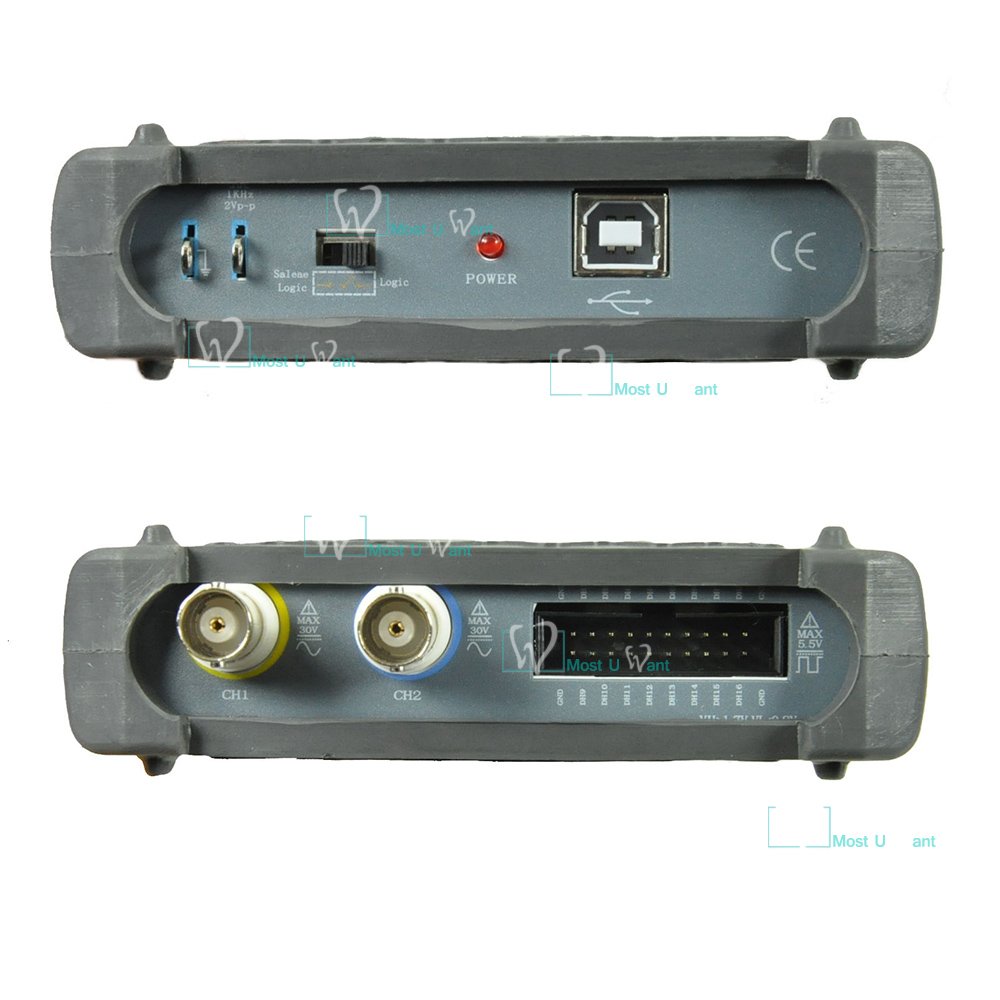 Test Equipment PC Based 4in1 USB Digital Oscilloscope 2CH 20MHz 48MS/s