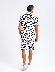 Fashonal Mens Dalmatian Print Costume Suits for