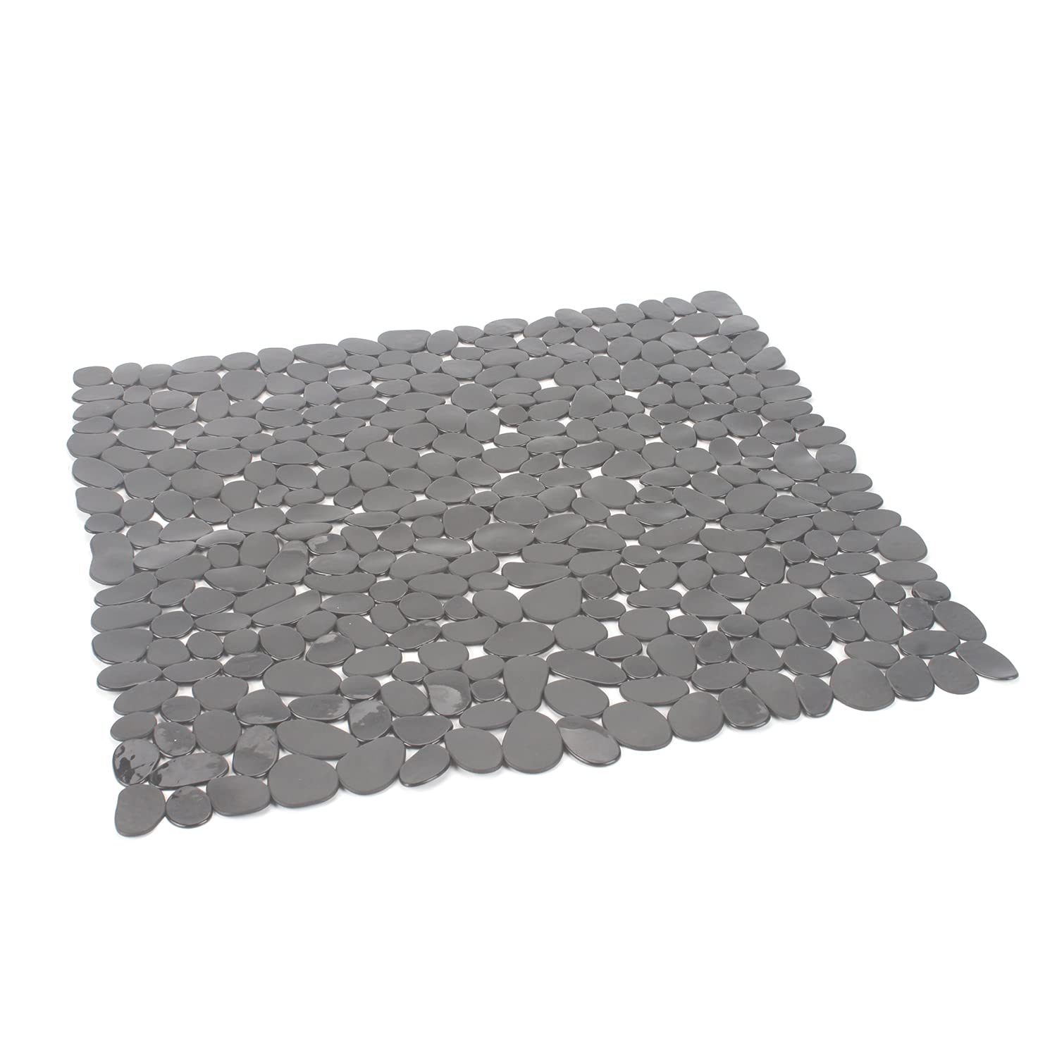 Gedy G-River Non-Slip Shower with Suction Cups, Size: 54 x 54, Resin Bath Mat, Grey Finish, R&D Design, Made in Italy, Machine Washable Mat, 2 Years Warranty, Unique