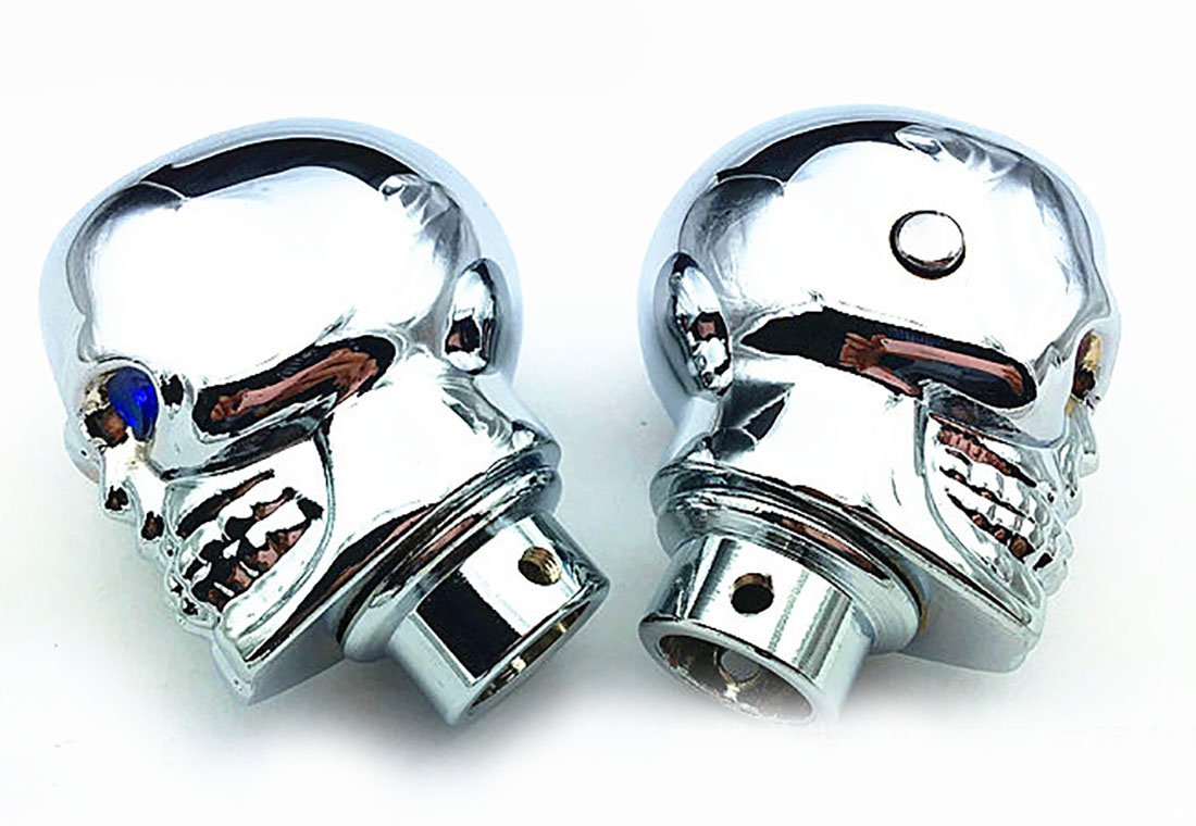 Shift Knobs Automotive Red EKYAOMEI Skull Chrome Gear Shift Knob