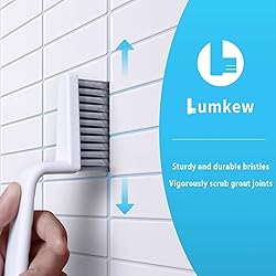 Lumkew Grout Cleaner Brush V Shape, Stiff Grout