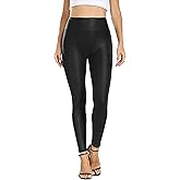 Taylor Eddie Matte Faux Leather Leggings for Women High Waisted Tummy Control Yoga Pants for Women, Womens Workout Leggings