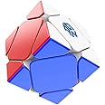 GAN Skewb 32 Magnets UV-Coated, Magnetic Speed Cube Gans Skewb Puzzle Cube Magic Cube Enhanced Version Light-Weight GES Pro 90° Corner Cutting for Children Adult Competition