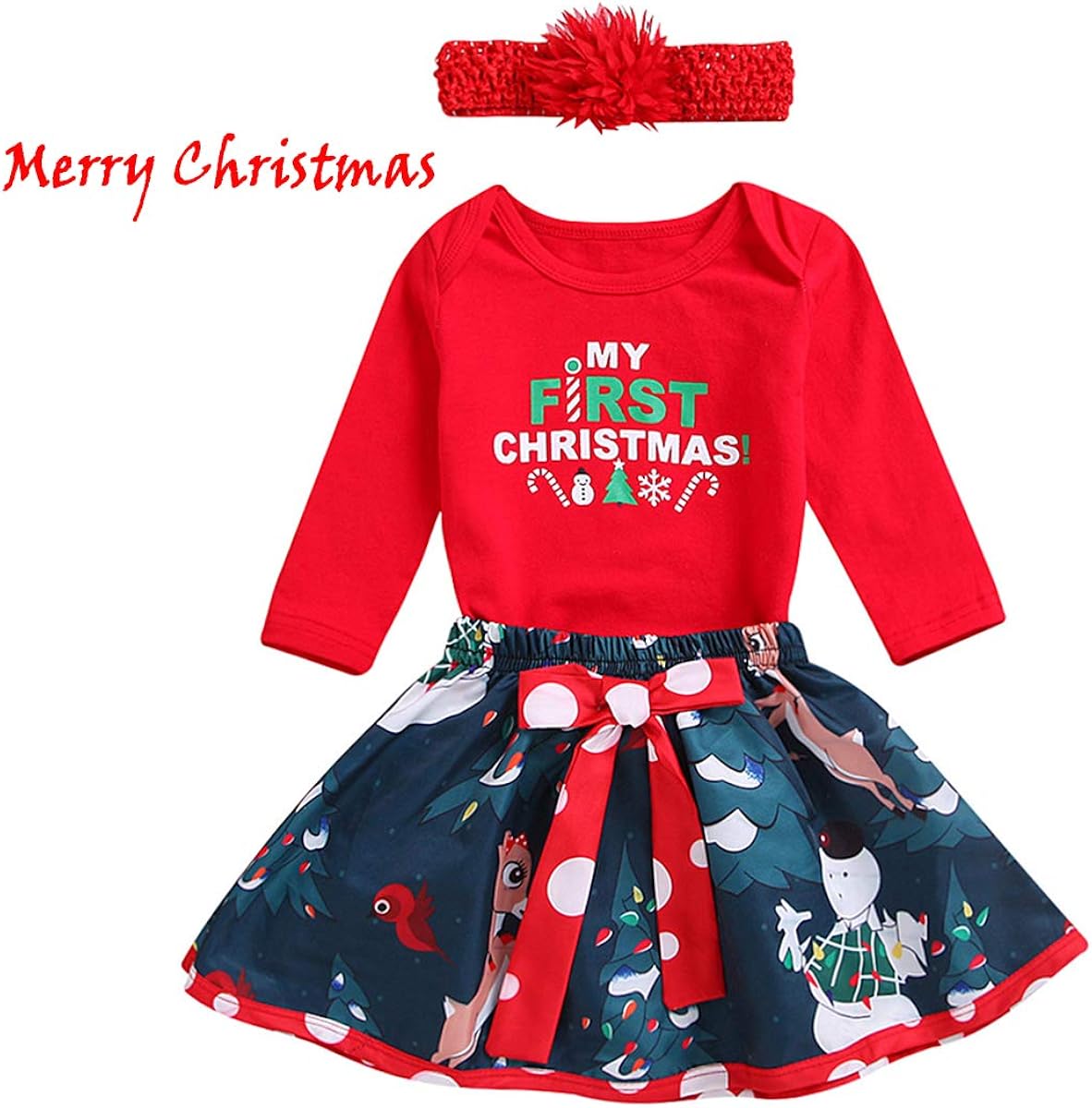 my 1st christmas outfit baby girl