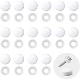 INCREWAY 100pcs Plastic Screw Covers, Dome Cap (White)