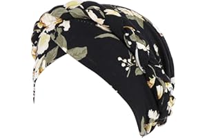 BINDAN Cotton Cap Headwear Turbans Scarf Cap Baggy Slouchy Beanie Scarf Head Wrap Cap for Women