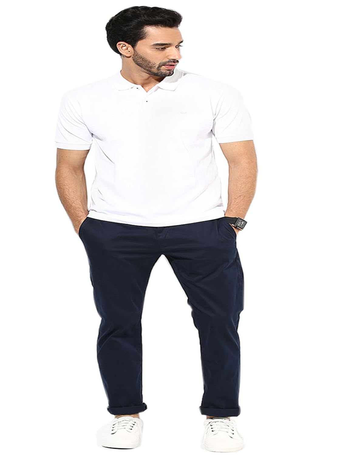 ad & av mens casual trouser (110_mens_lycra_black_hh)-black