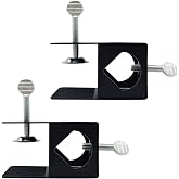 itechpanda 2 PCS Deck Torch Clamp Metal Black Torch Mount Holder for Outdoor, Pole Clamp Universal Porch Rail Clamp Accessory for Railings Torches