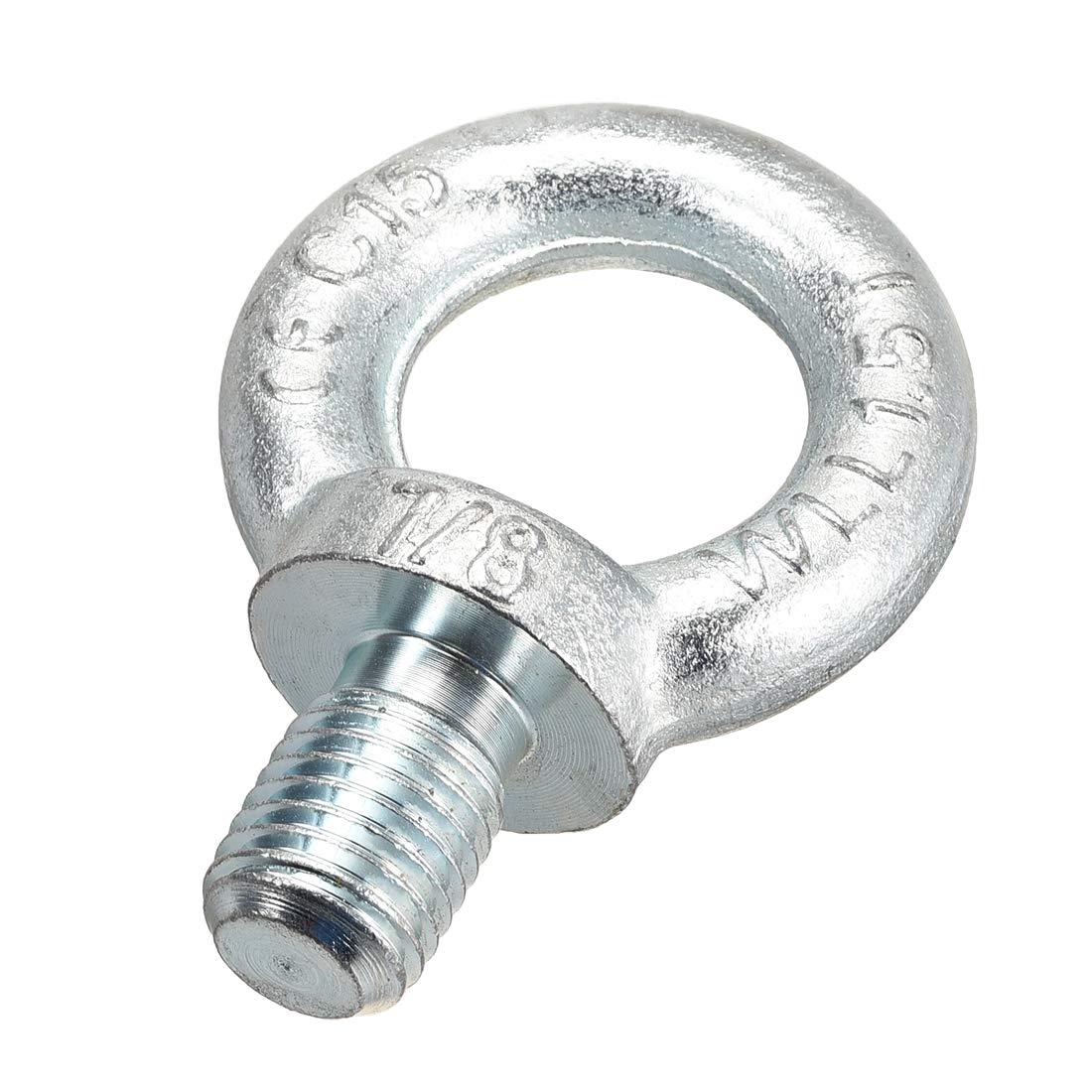 Sourcingmap Lifting Eye Bolt 7/8" x 31.5mm Male Thread C15 Carbon Steel for Hanging, Pack of 1