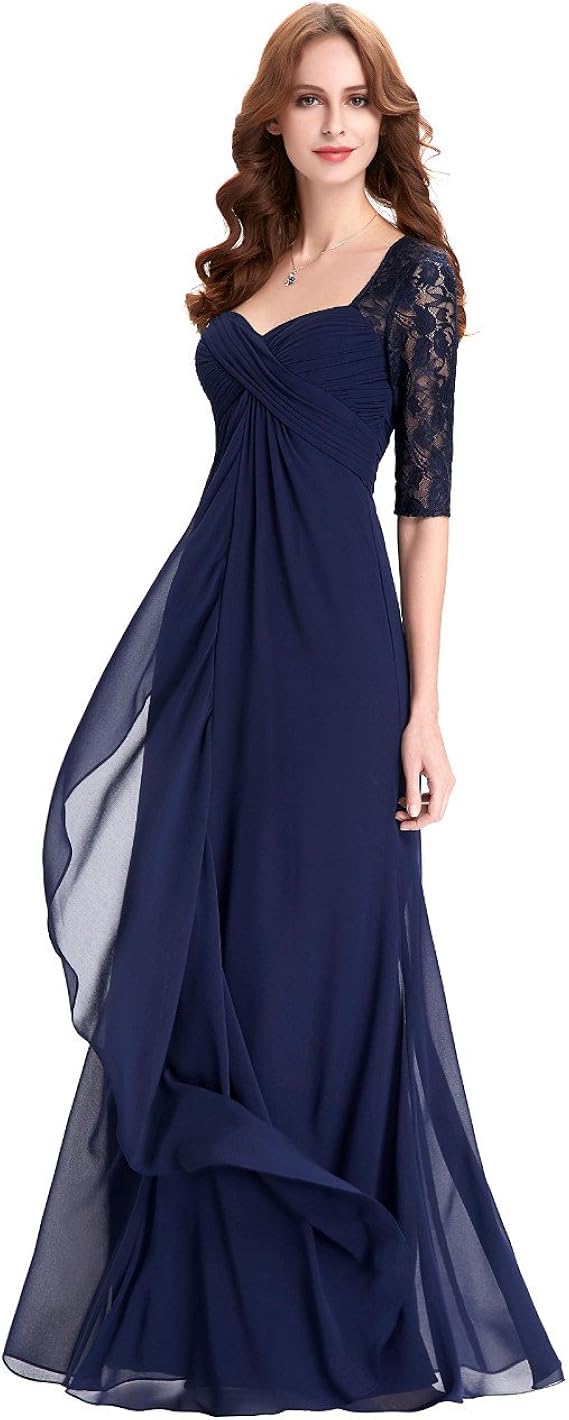 empire waist navy blue dress