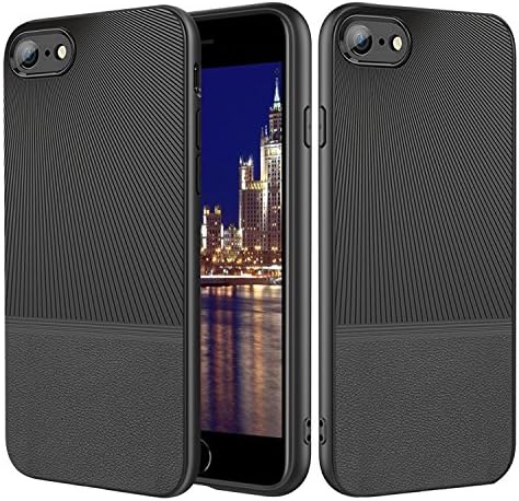 iPhone 8 Case, iPhone 7 Case, WINWONBRA [Support Wireless Charging] Shock Absorption [Anti Scratch] TPU Cover Protective Case for iPhone 7/iPhone 8[Black]