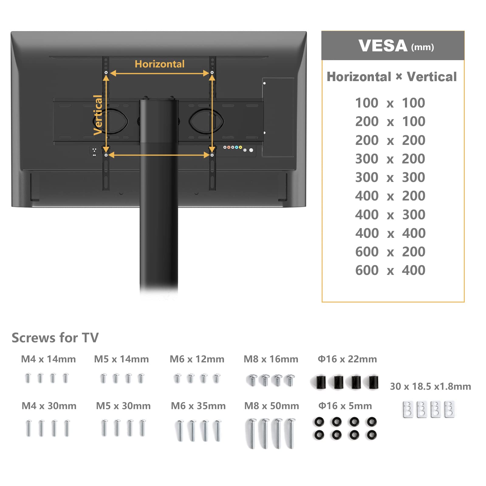 TAVR Furniture Swivel Floor TV Stand with Table for 32-70 Inch TVs, Universal Height Adjustable TV Floor Stand with Large Storage Shelves, Strong Corner TV Stand Mount Holds up to 88lbs, Black