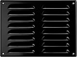 LIRAST Metal Ventilation Grille 260x190mm Black Air Vent Cover with Insect Mesh view 1