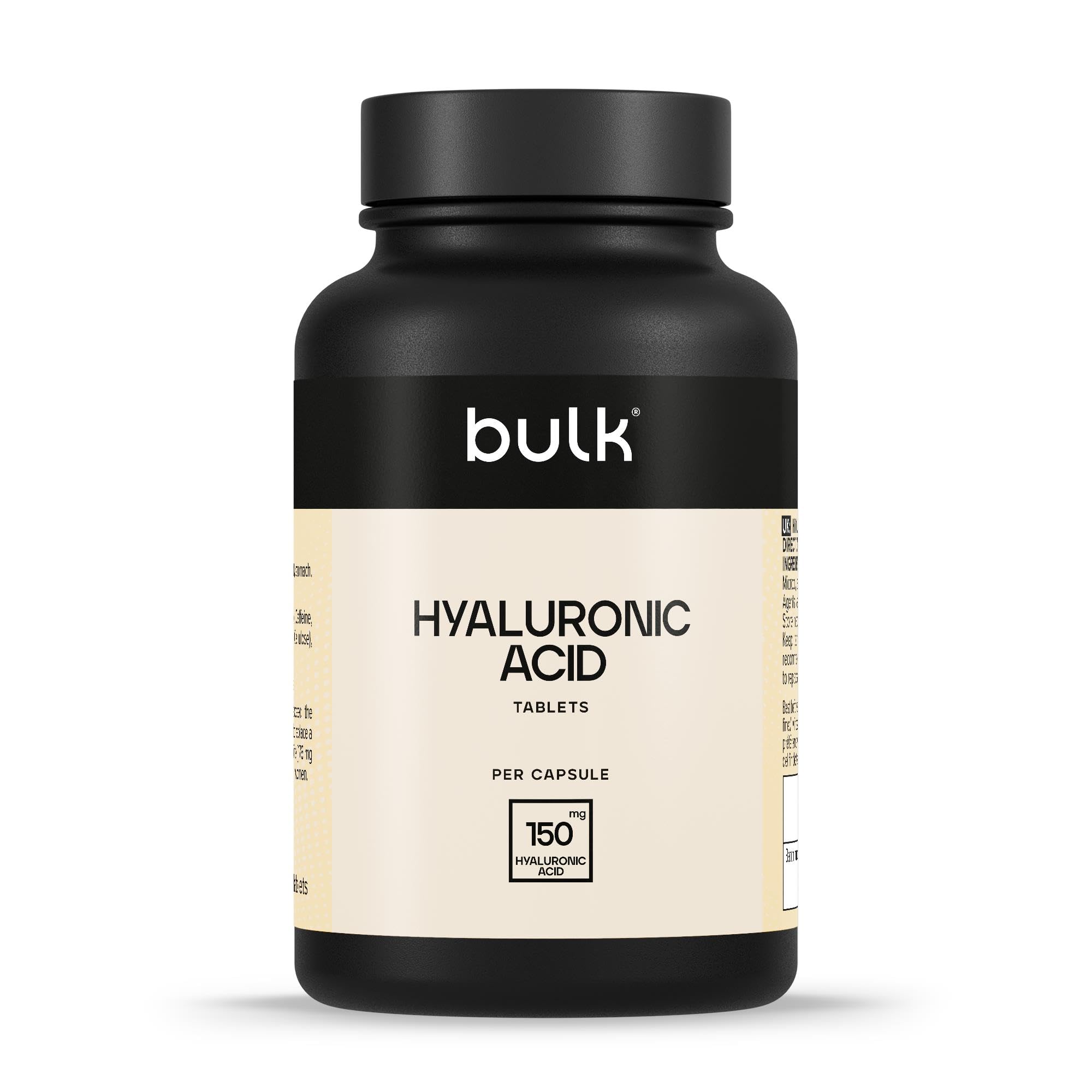 Bulk Pure Hyaluronic Acid Tablets, 150 mg, Pack of 180